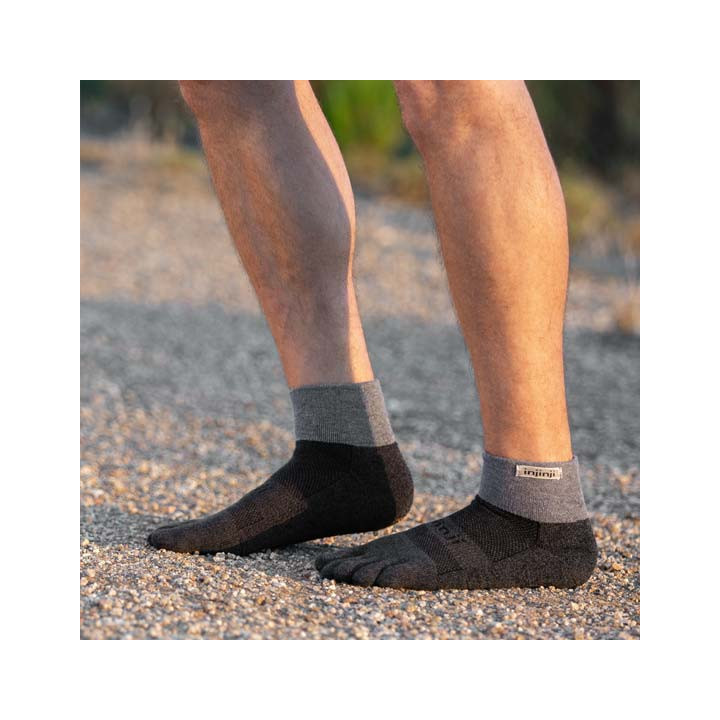 Injinji trail 2.0 performance midweight mini-crew granite - calcetines