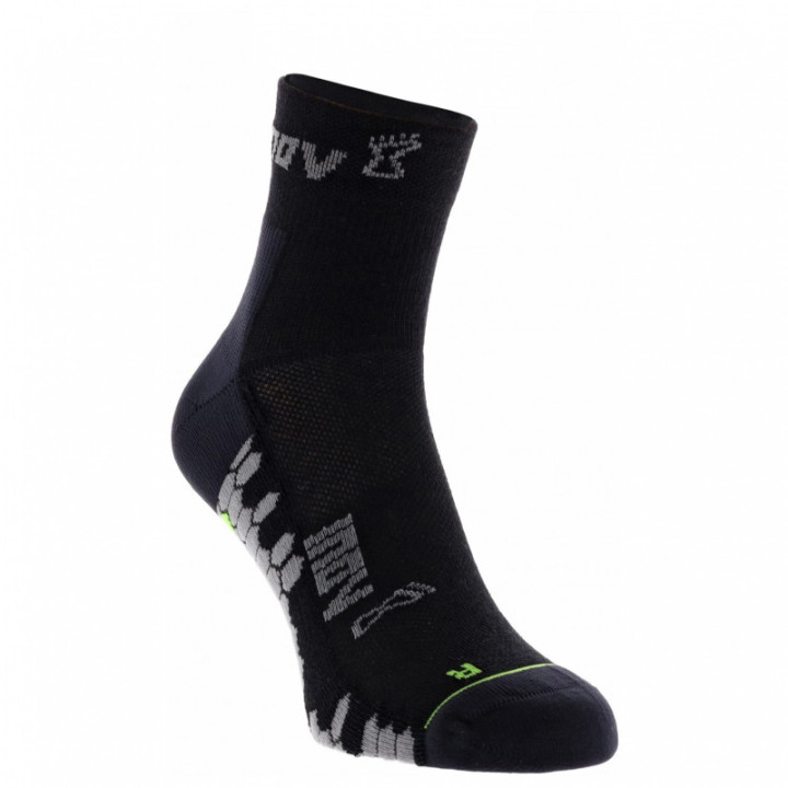 Inov-8 3 Season Outdoor Sock Mid Black Grey - calcetines - nonstop minimalist runners