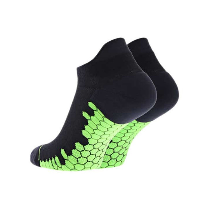Inov-8 TrailFly Ultra Sock Low Black Green - socks - nonstop minimalist runners
