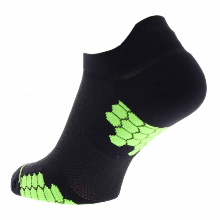 Inov-8 TrailFly Sock Low Black Green - chaussettes - nonstop minimalist runners