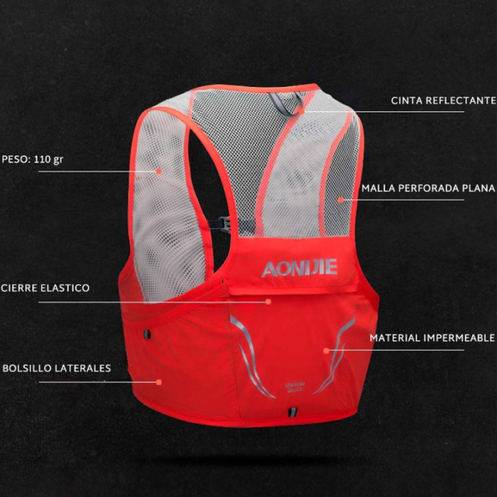 Aonijie Gale 2.5 L. Red - Nonstop minimalistrunners