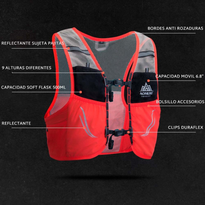 Aonijie Gale 2.5 L. Red - Nonstop minimalistrunners