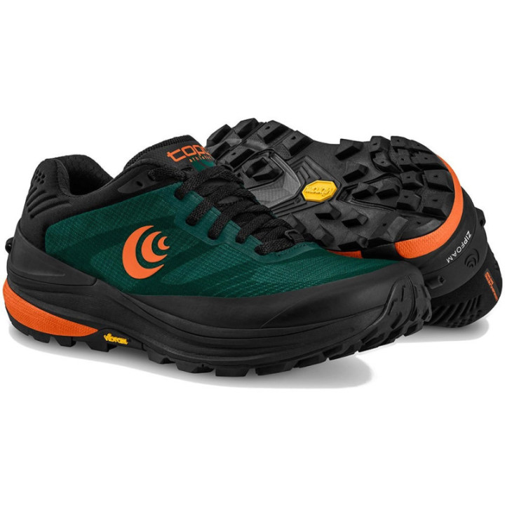 Topo athletic mtn racer 2 mango black - trail running shoes - minimalistrunners