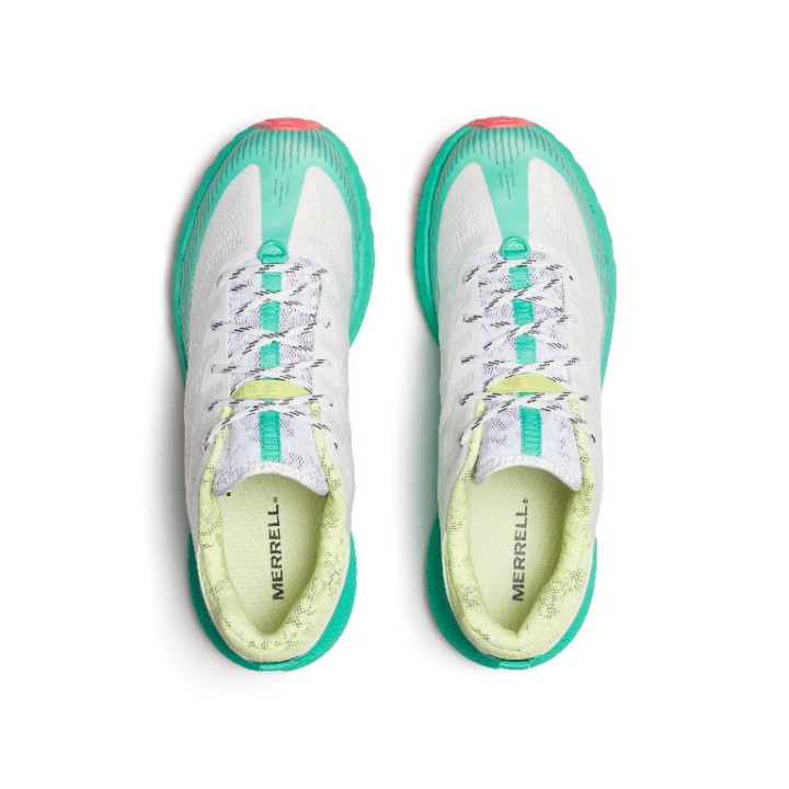 Merrell Agility Peak 5 White Turquoise - zapatillas trail running - minimalistrunners