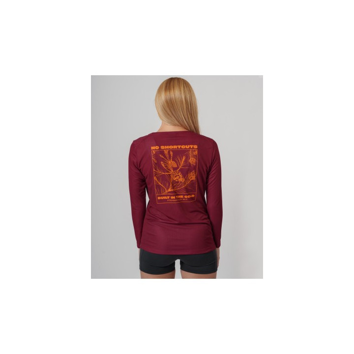 Tuga Wear Woman Miles Red - camisetas tecnicas manga larga - Nonstop minimalistrunners