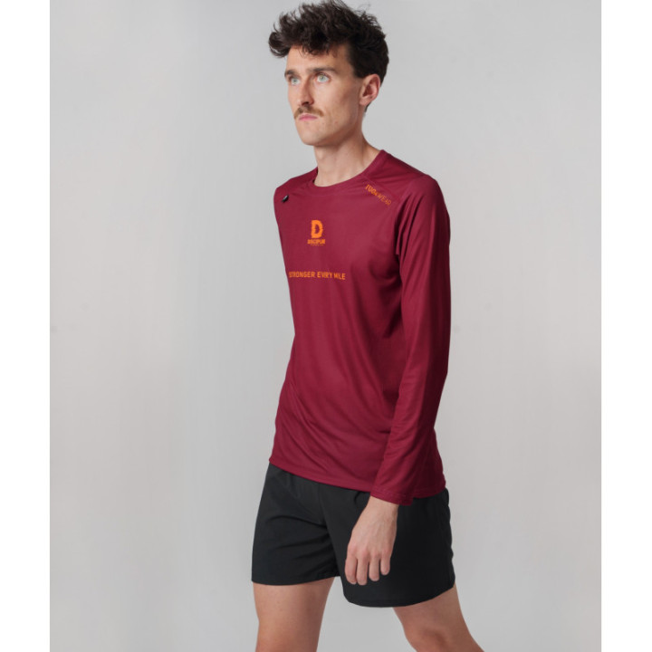 Tuga Wear Miles Red - camisetas tecnicas manga larga - Nonstop minimalistrunners