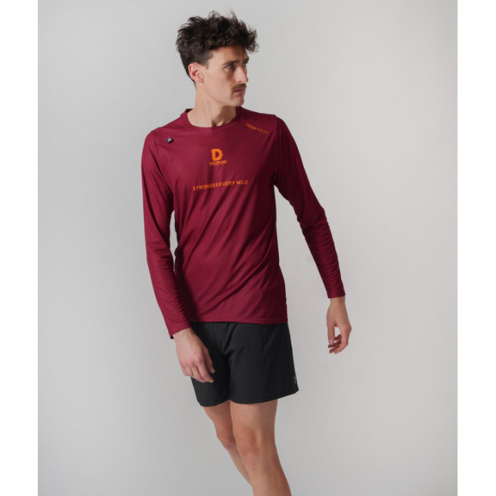 Tuga Wear Miles Red - camisetas tecnicas manga larga - Nonstop minimalistrunners