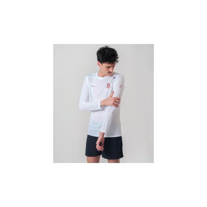 Tuga Wear No Excuses Men White - camisetas tecnicas manga larga - Nonstop minimalistrunners