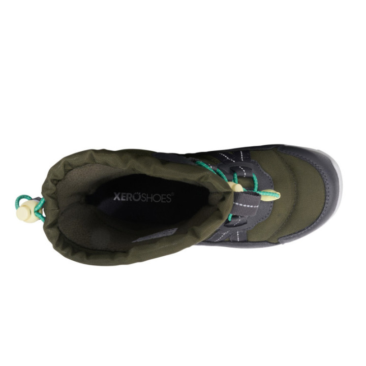 Xero Shoes Alpine Pull On Big Kids Army Green  - minimalist sneaker - Nonstop minimalistrunners