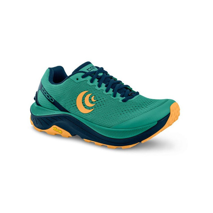 Topo Athletic Ultraventure 3 Woman Teal Orange - trail running shoes - minimalistrunners