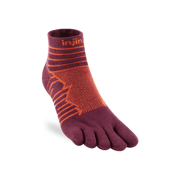 Injinji Ultra Run Mini-Crew Mahogany