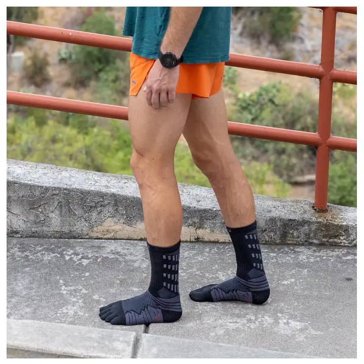 Injinji Ultra Run Crew Obsidian - Calcetines - Nonstop minimalistrunners