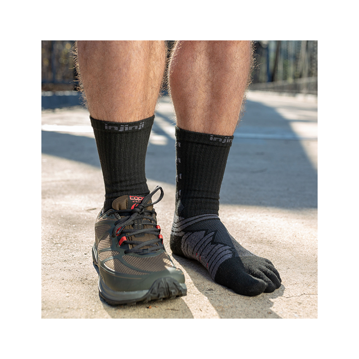 Injinji Ultra Run Crew Obsidian - Calcetines - Nonstop minimalistrunners