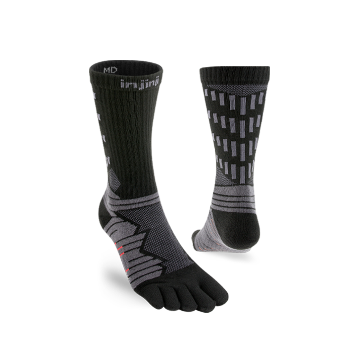 Injinji Ultra Run Crew Obsidian - Socken - Nonstop Minimalistrunners