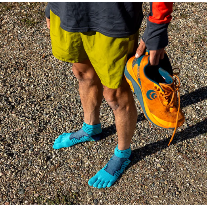 Injinji Ultra Run Mini-Crew Pacific Blue - calcetines - nonstop minimalistrunners