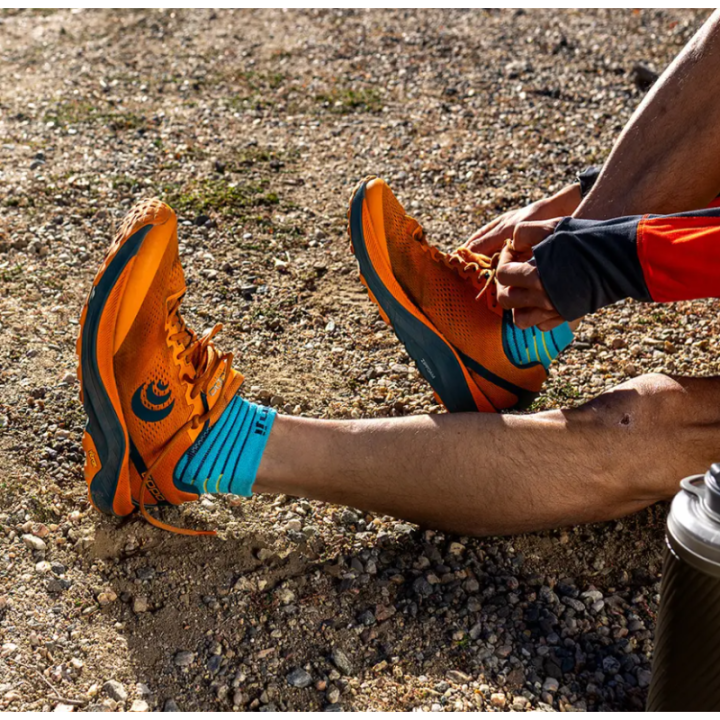 Injinji Ultra Run Mini-Crew Pacific Blue - calcetines - nonstop minimalistrunners