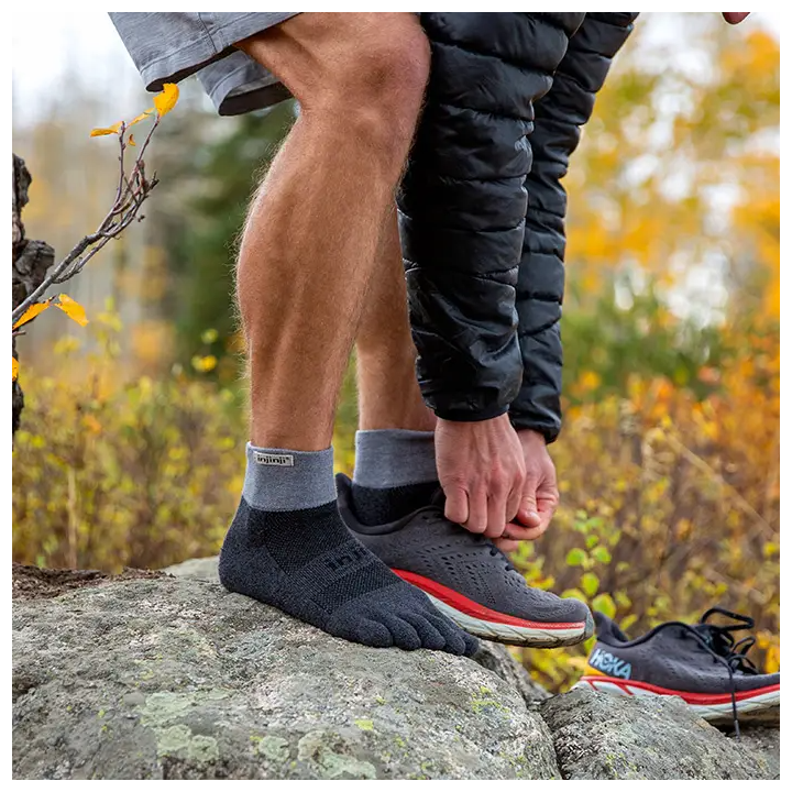 Injinji trail 2.0 performance midweight mini-crew granite - calcetines
