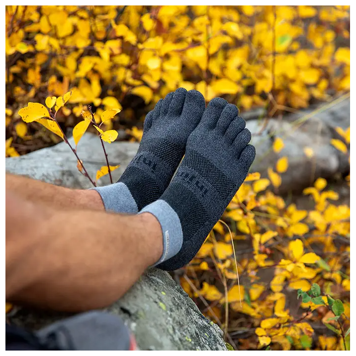 Injinji trail 2.0 performance midweight mini-crew granite - calcetines