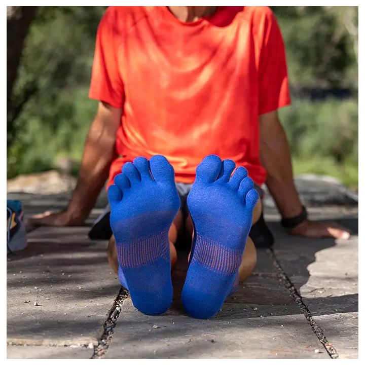 Injinji Run Lightweight No-Show  Sapphire - calcetines - nonstop minimalistrunners