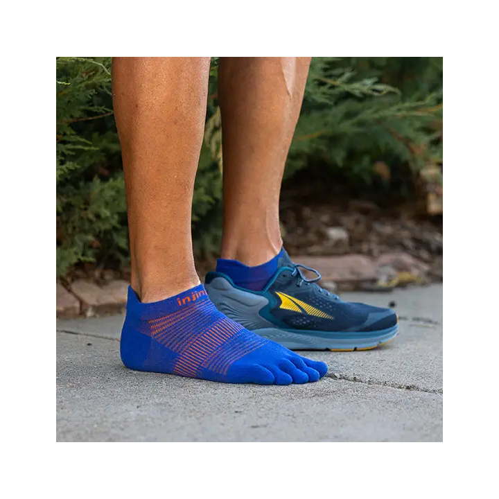 Injinji Run Lightweight No-Show  Sapphire - calcetines - nonstop minimalistrunners