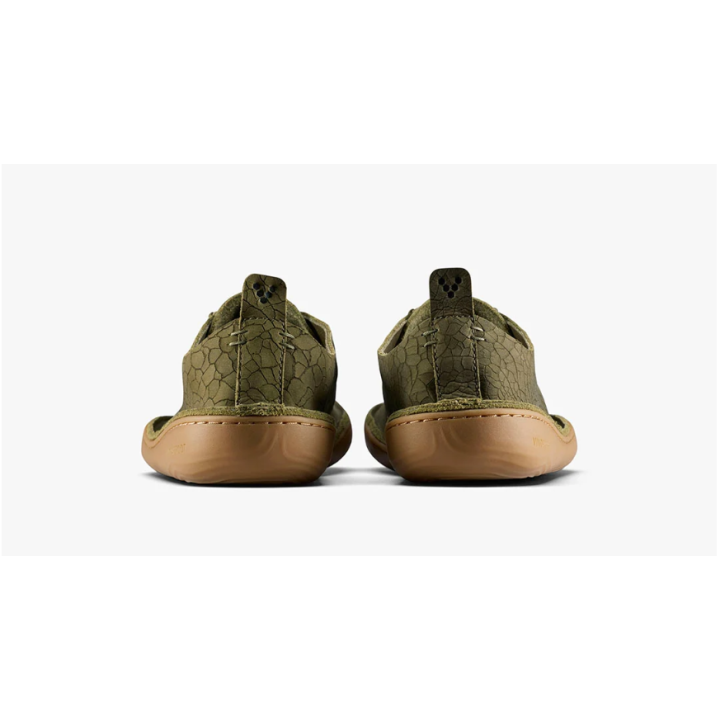 Vivobarefoot Sensus Moc Up Leather Dark Olive Cracked Leather - zapatillas minimalistas - Nonstop minimalistrunners