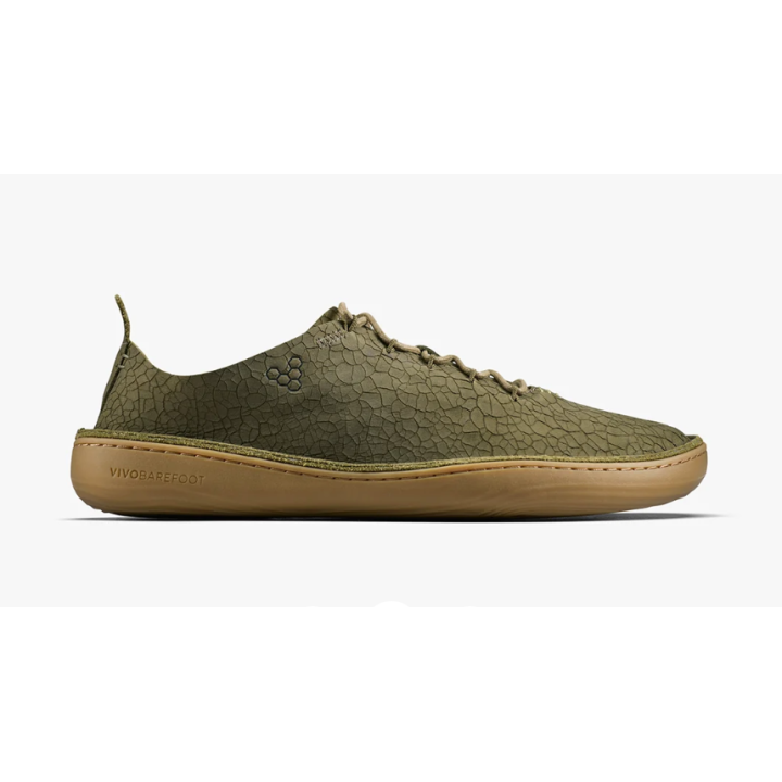 Vivobarefoot Sensus Moc Up Leather Dark Olive Cracked Leather - zapatillas minimalistas - Nonstop minimalistrunners