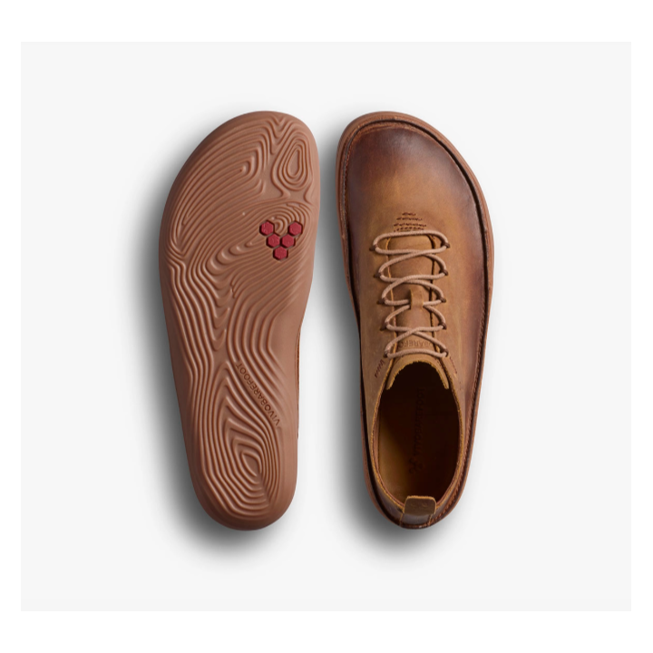 Vivobarefoot Sensus Moc Up Leather Dark Tan - chaussures minimalistes  - Nonstop minimalistrunners