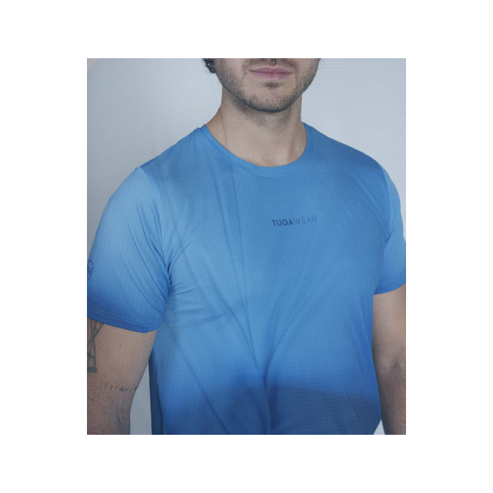 Tuga Wear Aura Men Cyan Deep Ocean - samarretes tècniques màniga curta - Nonstop minimalistrunners