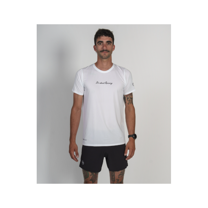 Tuga Wear Basix Men White - camisetas tecnicas manga corta - Nonstop minimalistrunners
