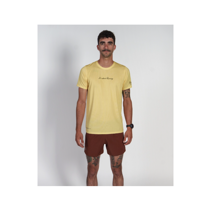 Tuga Wear Basix Men Yellow - camisetas tecnicas manga corta - Nonstop minimalistrunners