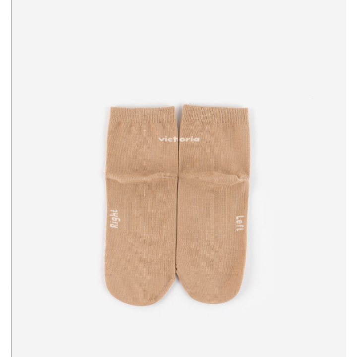 Victoria Barefoot Cotton Women Taupe - Calcetín - Nonstop minimalistrunners