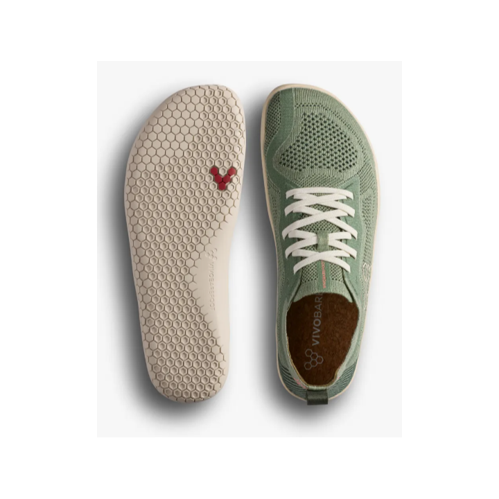 Vivobarefoot Primus Lite Knit Natural Women Dusty Green - zapatillas minimalistas - Nonstop minimalistrunners