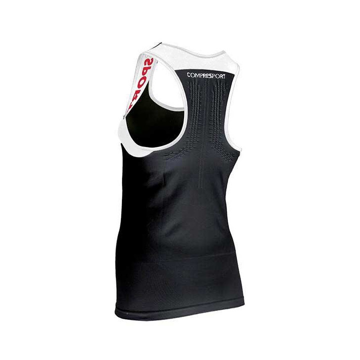 COMPRESSPORT SHIRT V2 TANK WOMAN BLACK