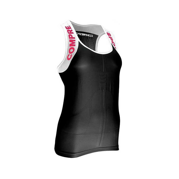 COMPRESSPORT SHIRT V2 TANK WOMAN BLACK